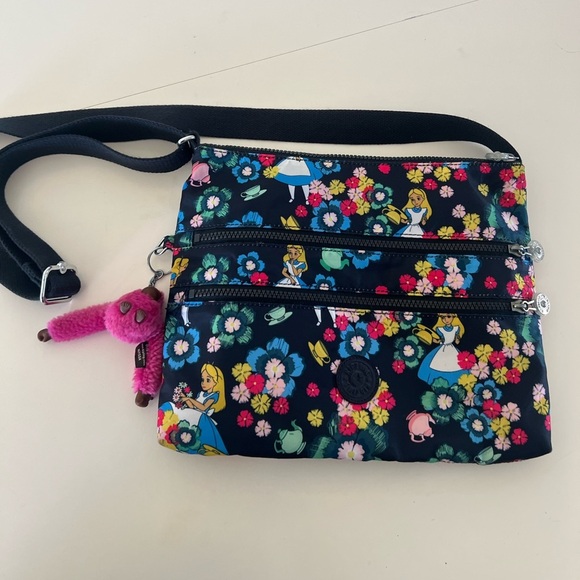 Kipling X Disney Alice In Wonderland Printed Alvar Crossbody Bag - Picture 1 of 15